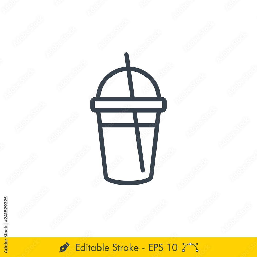 Coffee (Drinks) Icon / Vector - In Line / Stroke Design Coffee (Drinks) Icon / Vector - In Line / Stroke Design