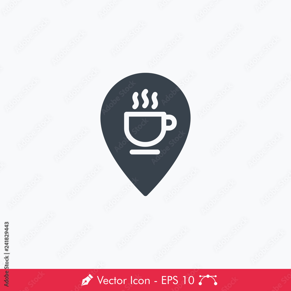 Cafe (Coffee) Location Icon / Vector Cafe (Coffee) Location Icon / Vector