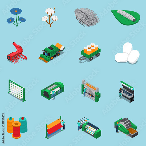 Textile Fabrication Icon Set