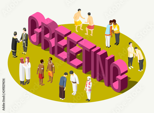 Greetings In Different Countries Composition