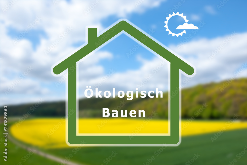 Ökologisch Bauen als Symbol Banner Ökologisch Bauen als Symbol Banner