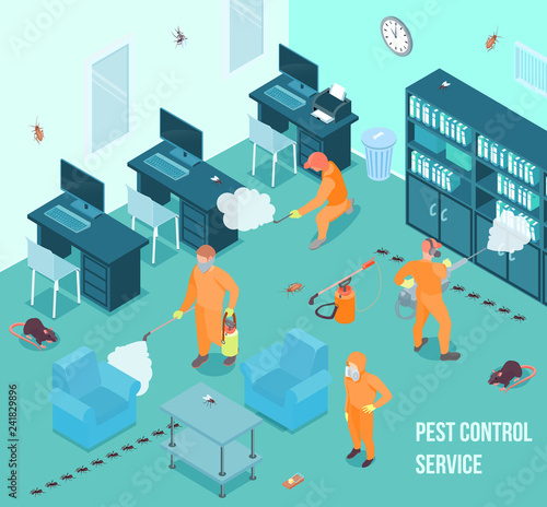 Disinfection Isometric Illustration