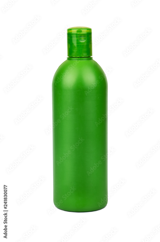 Green shampoo bottle Green shampoo bottle