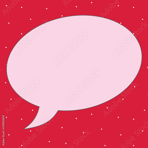 Flat design business Vector Illustration Empty copy space for Ad website promotion esp isolated Banner template. Speech Bubble Oval Shaped in Solid Color Outlined Text Balloon with Tail