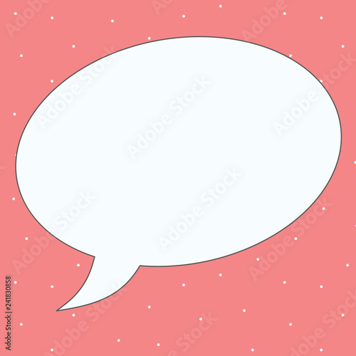 Flat design business Vector Illustration concept copy text for esp Web banners promotional material mock up template. Speech Bubble Oval Shaped in Solid Color Outlined Text Balloon with Tail