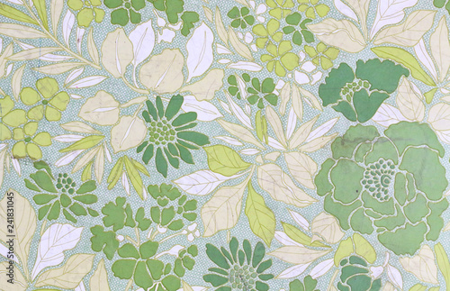 Flower pattern on table old