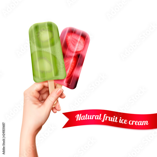 Fruit Popsicles Advertising Background