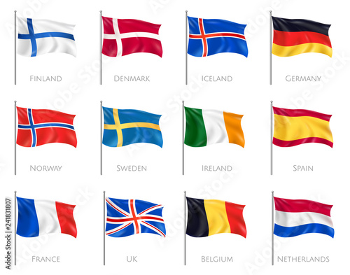 Flags Realistic Set