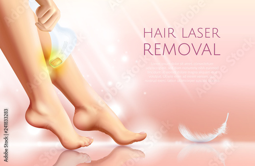 Epilation Realistic Illustration