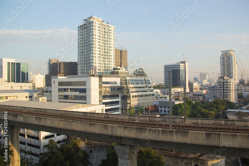 Beautiful view of the skyscrapers of Bangkok  Thailand