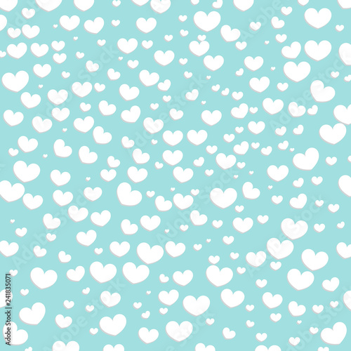 Hearts Design Background. Greeting Card Valentine Day. Vector illustration. Heart pattern. Falling Confetti.