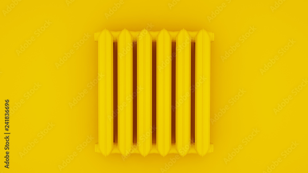 Cast iron heating radiator. 3d render Cast iron heating radiator. 3d render