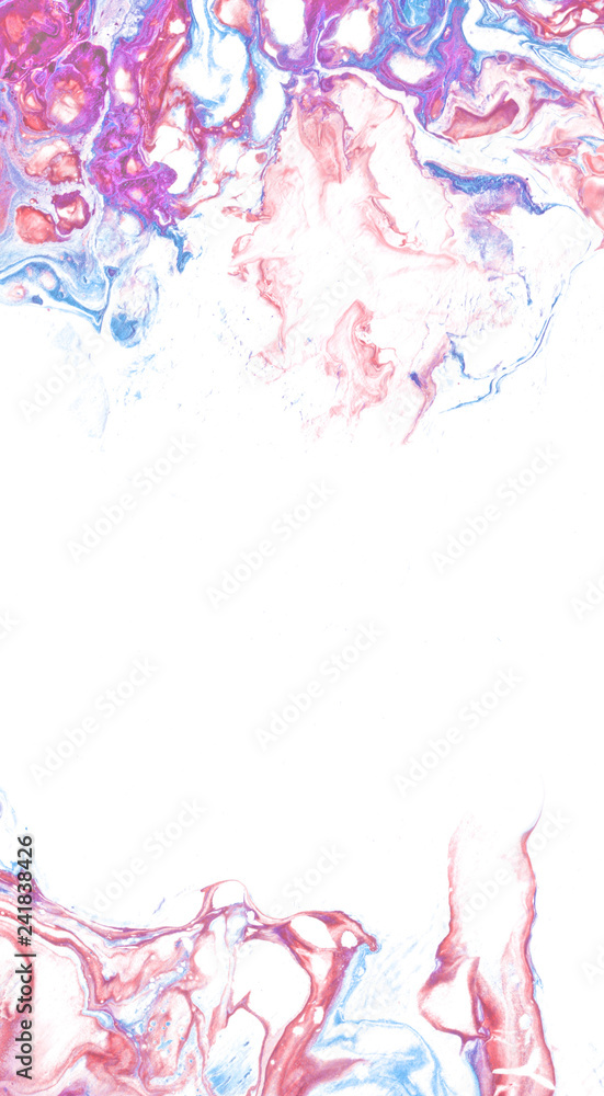 Obraz premium A mixture of acrylic paints. The texture of liquid marble. Fluid art. Applicable for cover design, presentation, invitation, leaflet, annual report, poster and business card, packaging desing. 