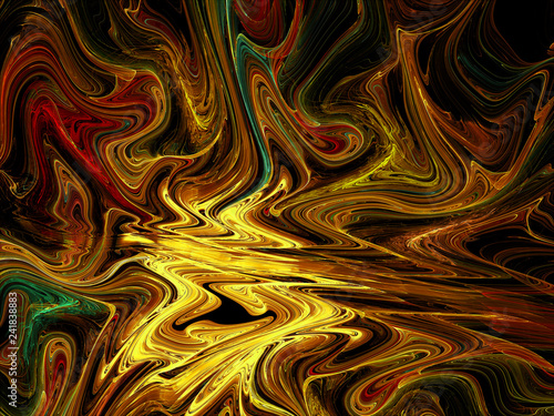 Abstract wavy fractal background - digital marbe texture
