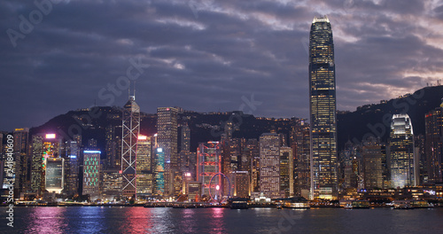 Hong Kong landmark at night