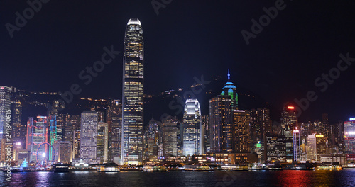 Wallpaper Mural Hong Kong at night Torontodigital.ca