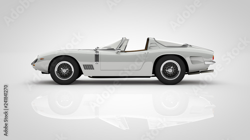 Принти на полотні rare classic targa roadster car with cutout path