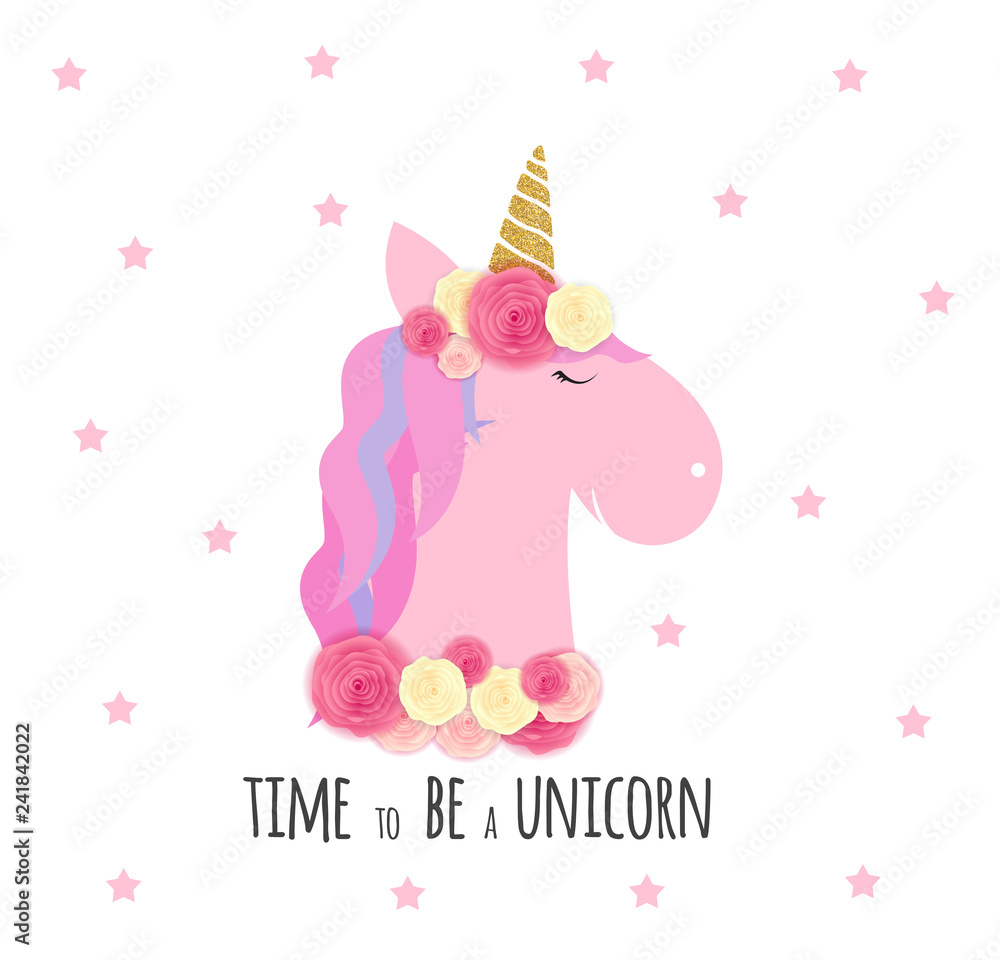 Time to be a unicorn. Vector Illustration Time to be a unicorn. Vector Illustration
