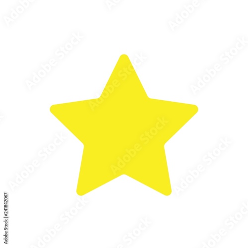 Star yellow icon vector. Rank sign isolated on white background. Trendy flat design. Logo illustration. Eps10.