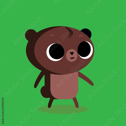 Super cute bear vector with a beautiful baby face 