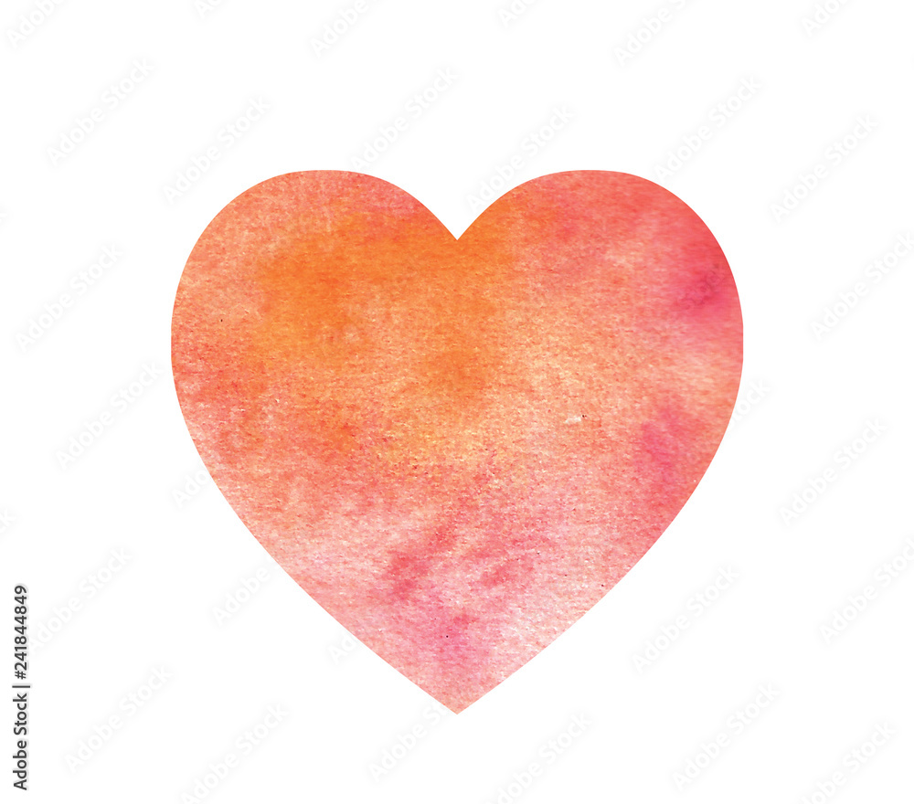 Hand drawn watercolor heart texture love valentine Hand drawn watercolor heart texture love valentine