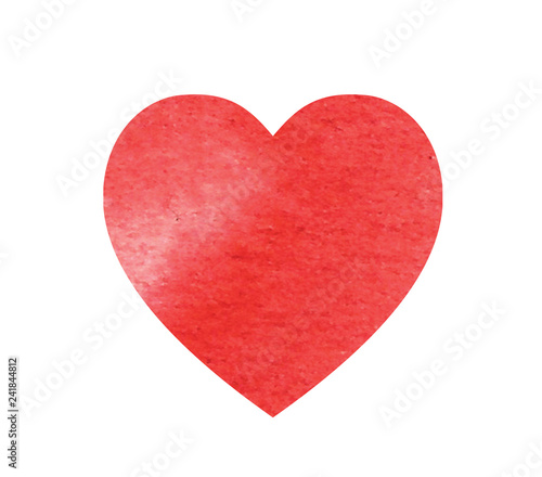 Hand drawn watercolor heart texture love valentine