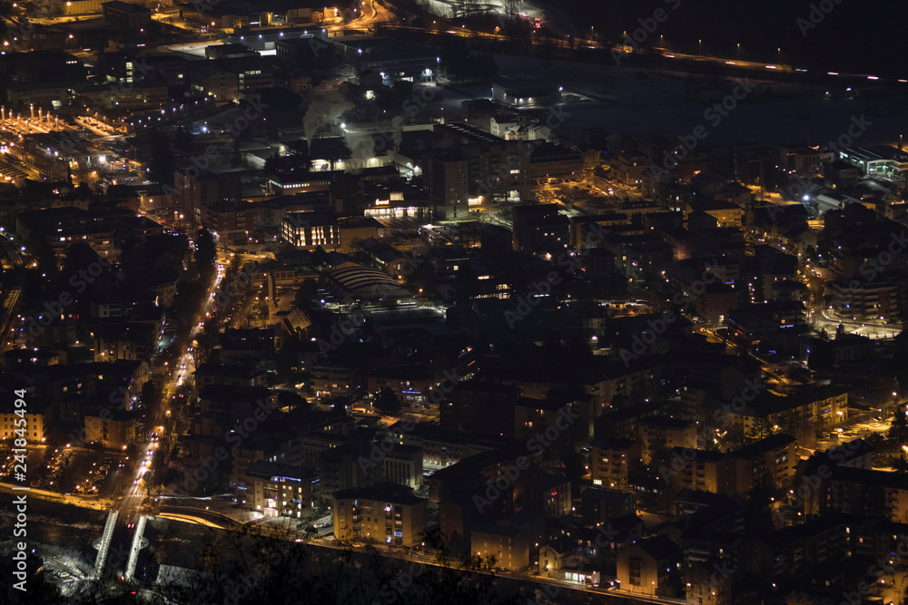City during night full of lights