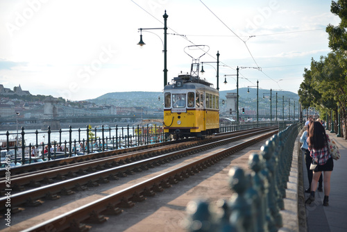 old tram in budapest