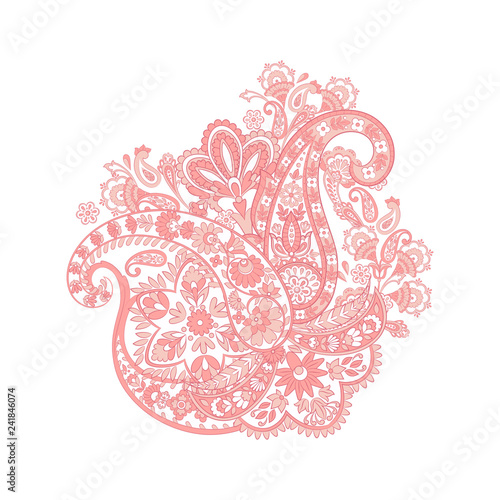 Isolated indian pattern with paisley