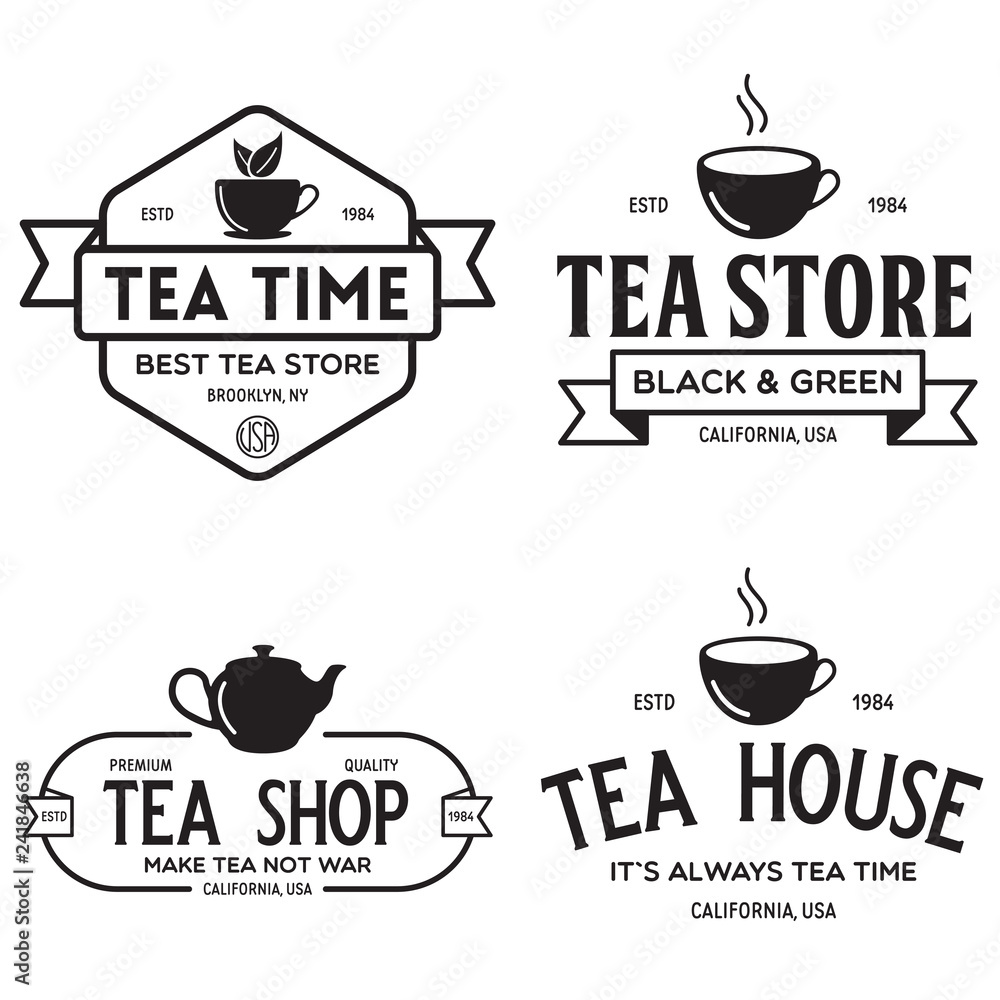 Premium Vector | A logo for boba tea milk tea shop