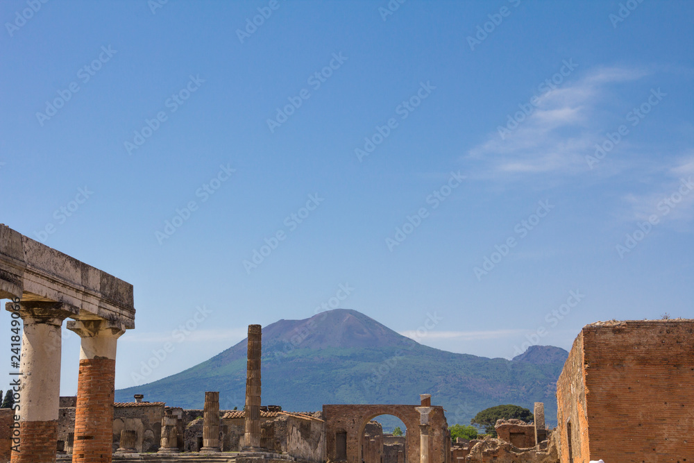 Mount Vesuvius with Pompeii ruins