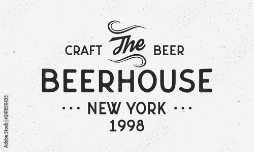 Beer House logo. Trendy vintage emblem. Vector logo template for pub, brewery, tavern, beer house, bar, restaurant. 
