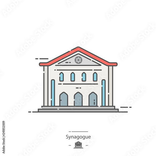 Synagogue - Line color icon