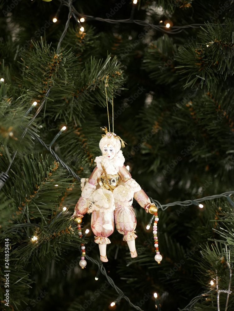 Harlequin on the Christmas tree