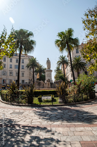Main square in Ajaccio on the island of Corsica