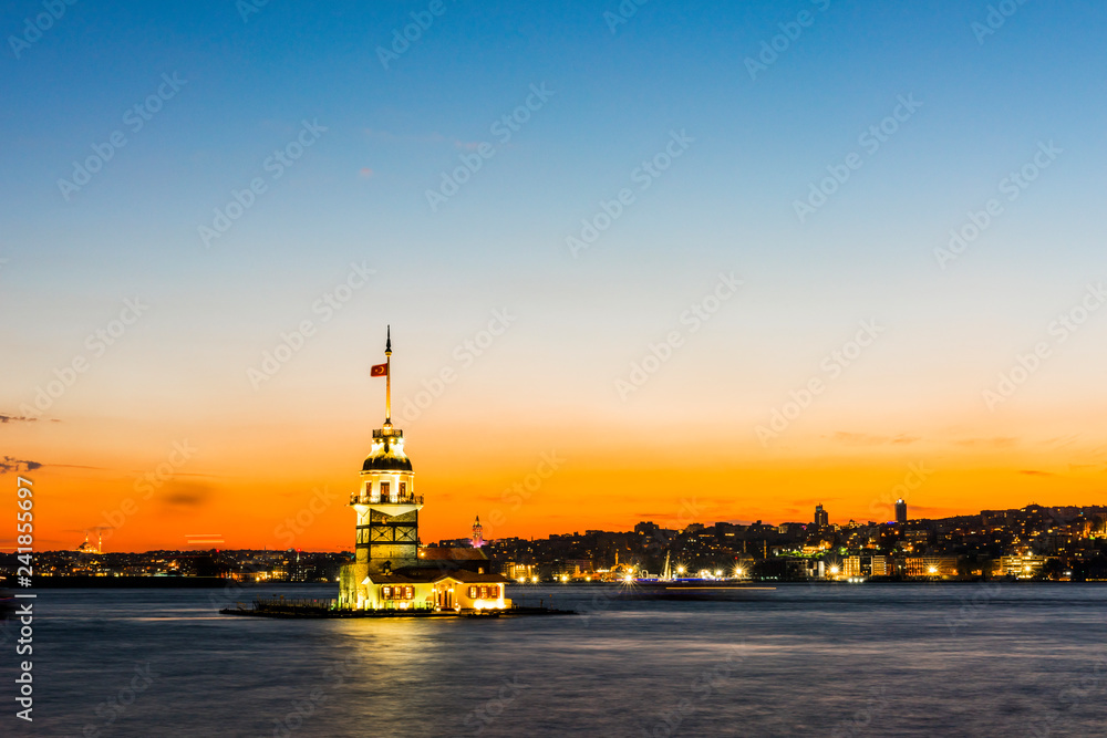 Maiden's Tower in Istanbul, Turkey (KIZ KULESI - USKUDAR).