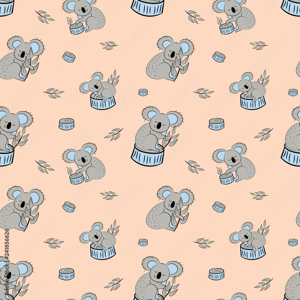 Koala Wallpaper Stock Illustration | Adobe Stock