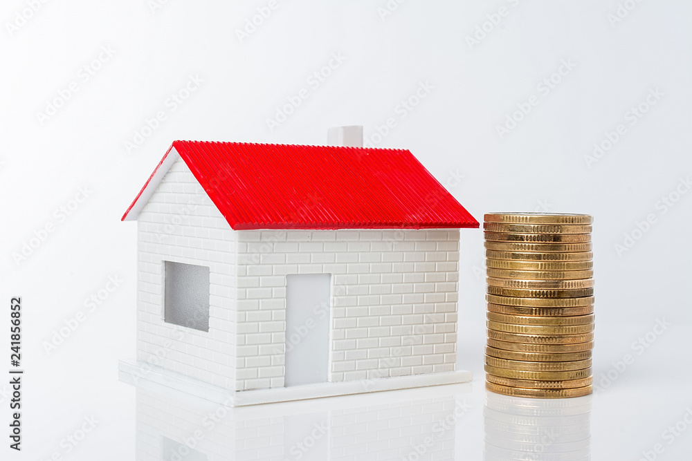 Save money to buy a house / house model and RMB Save money to buy a house / house model and RMB