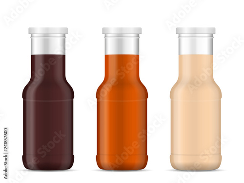 Bottle with sauce