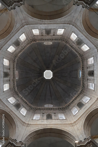 cupola della cattedrale di pavia in italia, europa, interior part of the pavia cathedral dome in italy, europe 