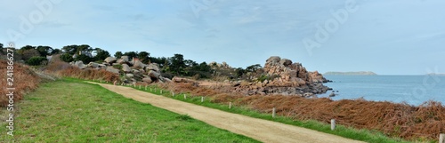 La magnifique c  te de granit rose    Ploumanach Perros-Guirec en Bretagne. France