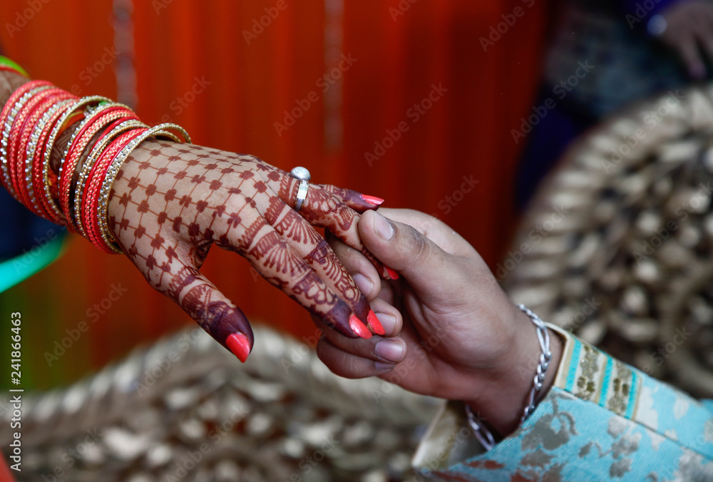 Indian wedding ring ceremony Stock 写真 | Adobe Stock
