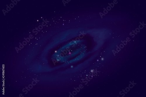 Milky way galaxy. Vector background