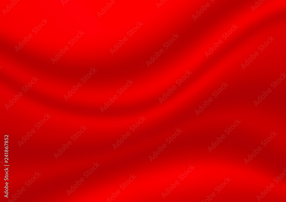 Abstract red vector background. Satin luxury cloth texture. Smooth elegant silk. Can be used for christmas background