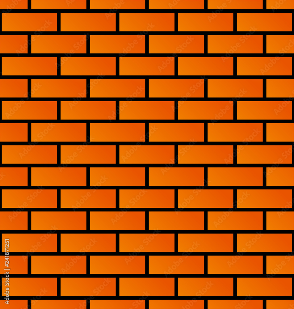 Obraz premium Seamless brick wall background. Brick pattern. Vector