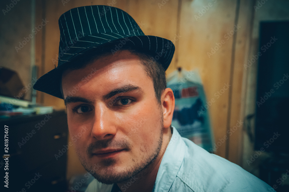 Portrait of a man in a hat Portrait of a man in a hat