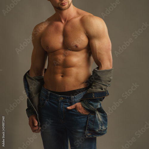 Image of shirtless strong guy 