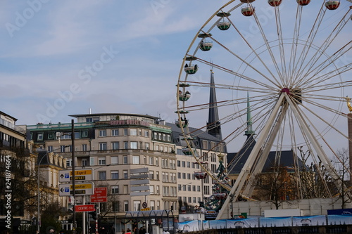ferris wheel on blue sky