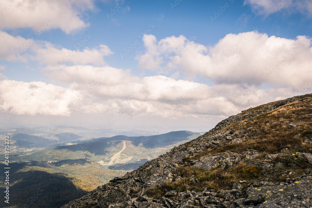 clouds over the mountains