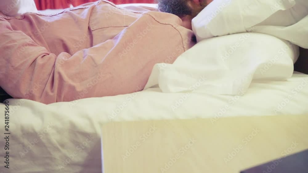 Religious man sleeping peacefully